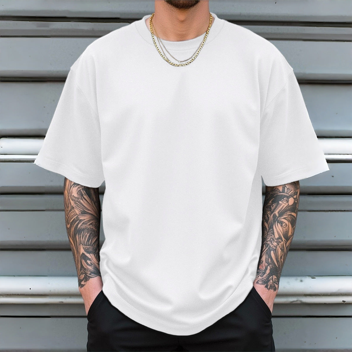 Pure Cotton Round Neck T-Shirt